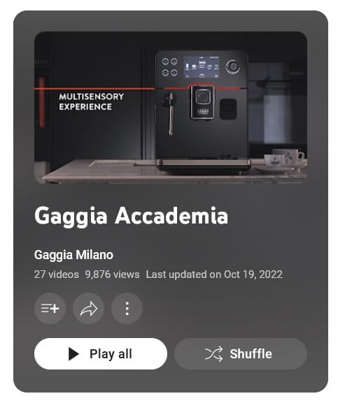 gaggia accademia playlist