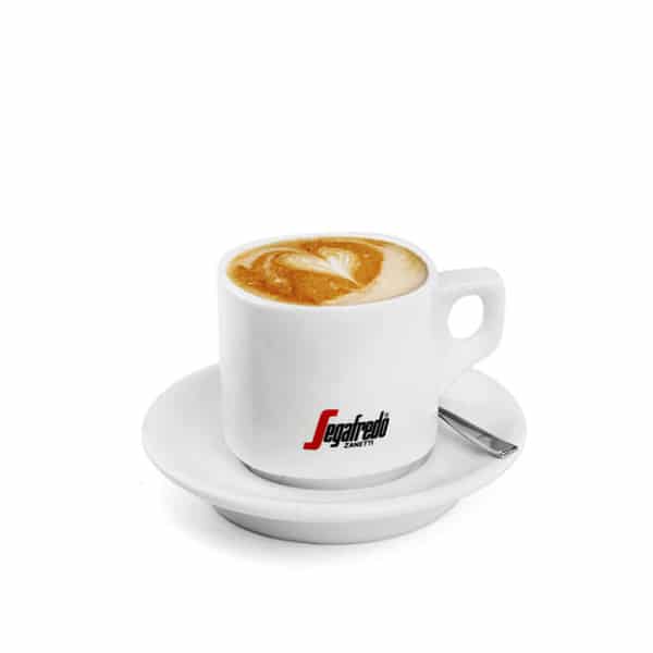 Segafredo Zanetti CAPUCCINO COFFEE Barista Porcelain Cup & Saucer Set of 4 