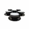 thick black cappuccino cups