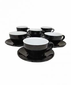 thick black cappuccino cups