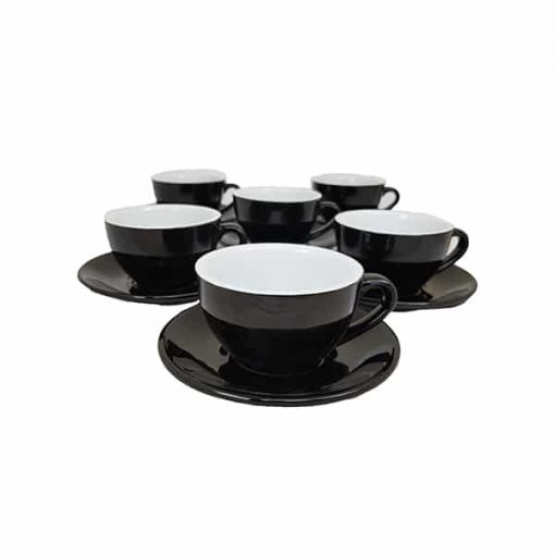 thick black cappuccino cups