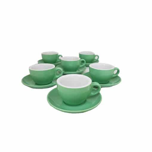 cappuccino cups for cafes in green