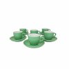 extra thick espresso cups in green