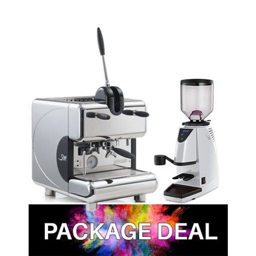 la san marco package deal with espresso machine and coffee grinder