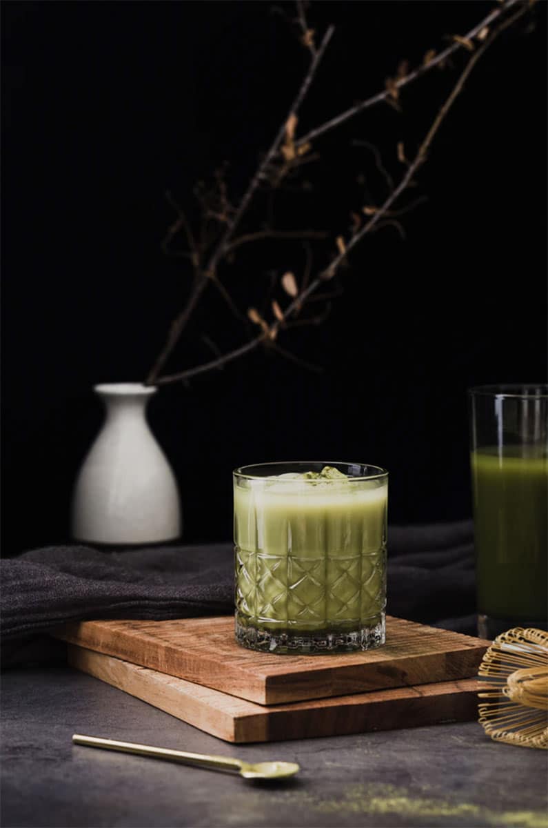 matcha latte drink