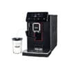 black gaggia magenta coffee machine with milk